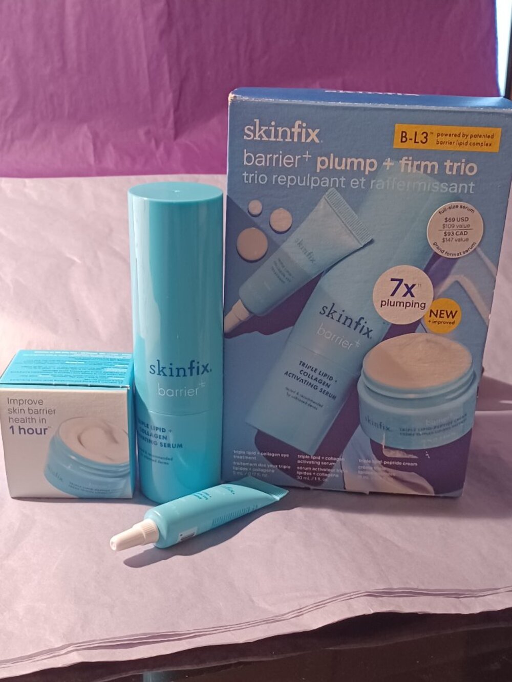 Skinfix barrier + plump + firm trio